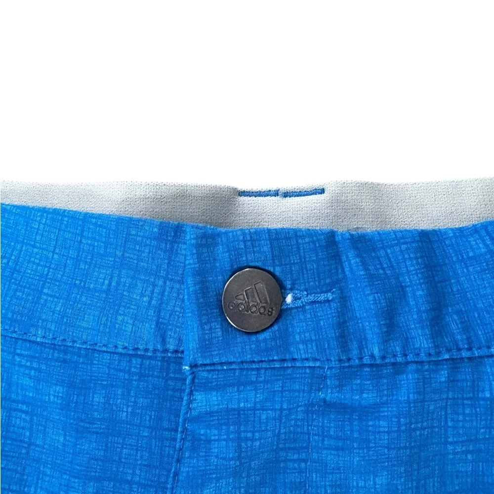 Adidas Men's Bright Blue Flat-Front Golf Shorts 40